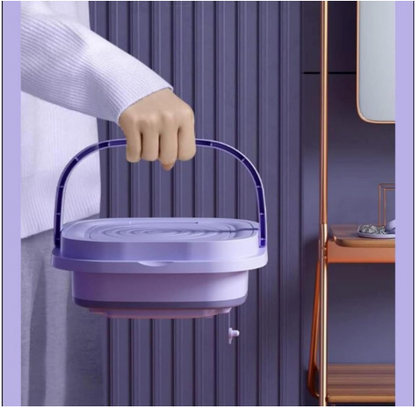 Mini Portable Washing Machine | Foldable Compact Washer for Hostel Students, Bachelors & Small Spaces | Free Shipping