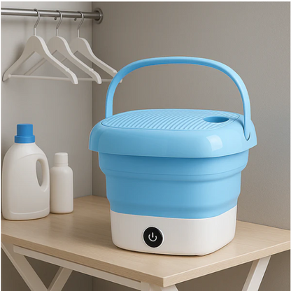Mini Portable Washing Machine | Foldable Compact Washer for Hostel Students, Bachelors & Small Spaces | Free Shipping